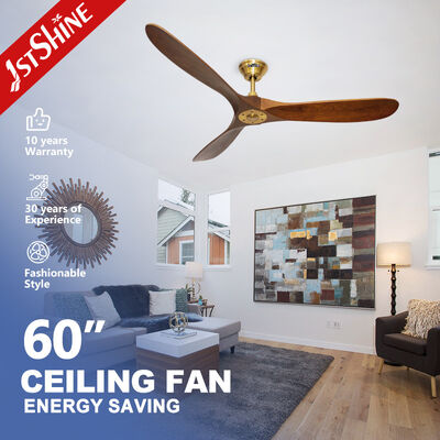 Harga yang bagus 3 Bilah Kayu Dekoratif 60 Inch Ceiling Fan 220V Dengan Remote Control On line