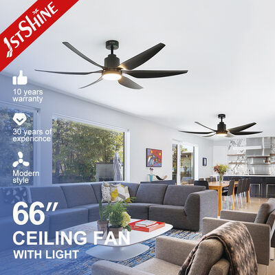 Harga yang bagus Kipas Langit-langit Hitam Modern Dengan Lampu ABS Blade Menghemat Energi Kebisingan Rendah On line