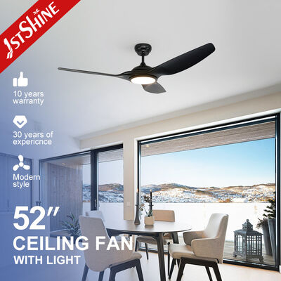 Harga yang bagus Kipas Angin Langit-Langit Motor DC 6 Kecepatan LED 35w Dengan Remote Control Bilah ABS Hitam On line