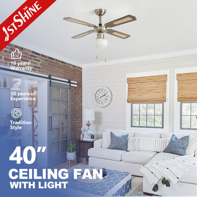 Harga yang bagus CE Tradisional Dekorasi AC Langit-langit Fan Tarik Rantai 4 MDF Blades On line
